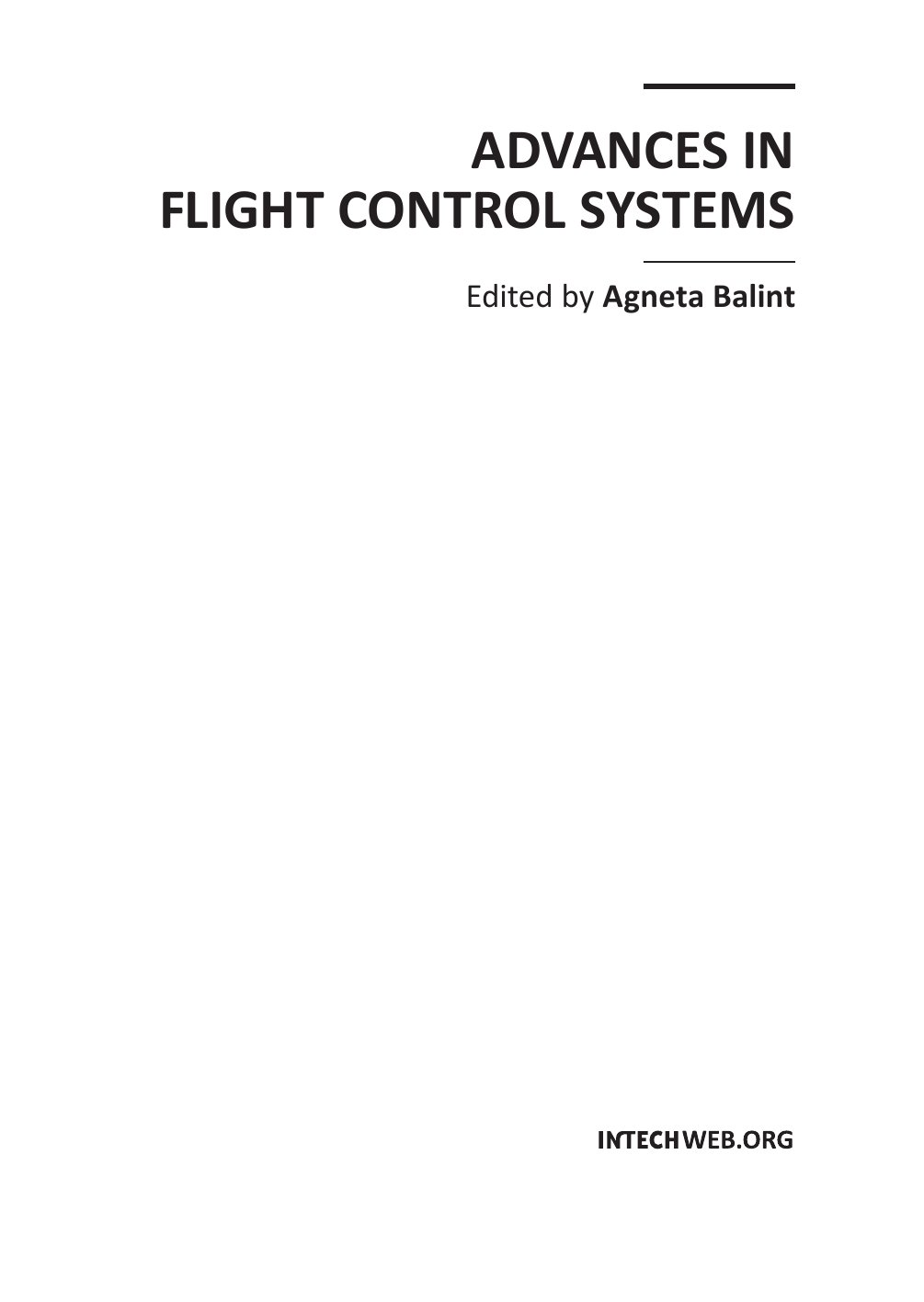 Обложка книги Advances in Flight Control Systems / Достижения в области систем управления полетом (Balint A. / Балинт А. (ред.))