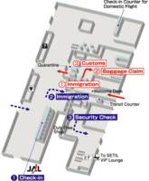 Схема терминалов авиакомпании JAL аэропорта Папеэте