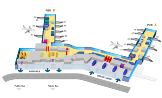 Схема Терминала 1 аэропорта Праги