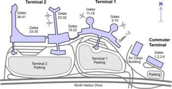 Схема аэропорта Сан-Диего