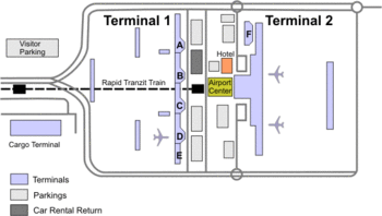 Схема терминалов аэропорта Мюнхена