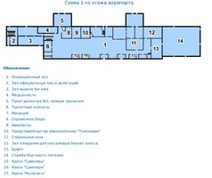 Cхема 1-го этажа аэропорта