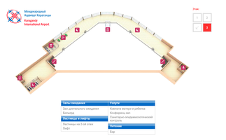 Схема аэропорта/аэровокзала (этаж 3)