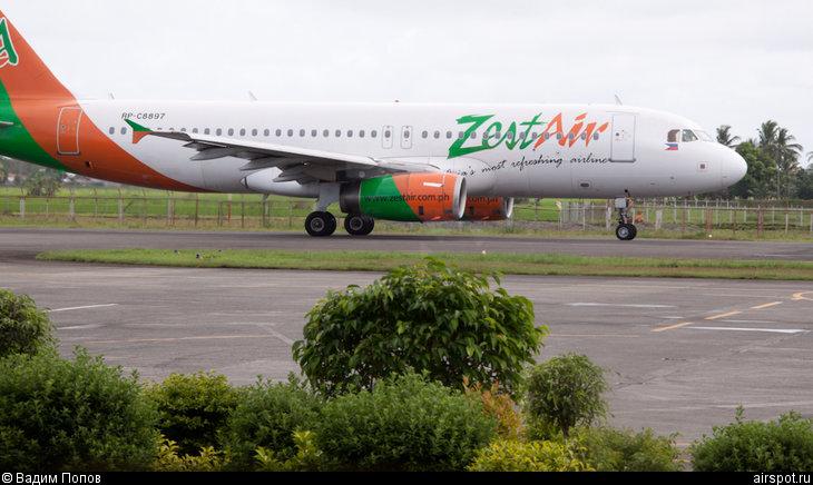 Airbus A320-230, Авиалайнеры, Zest Airways, RP-C8897, (cn 2141)