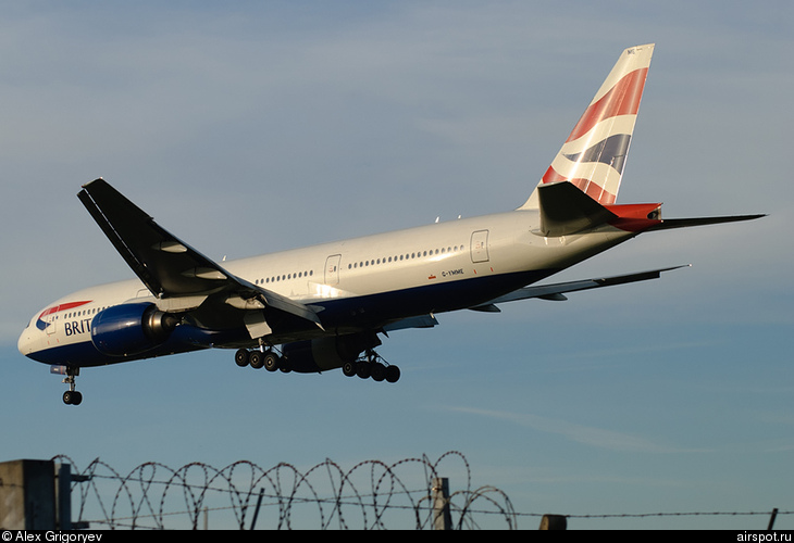 Boeing 777-236/ER, Авиалайнеры, British Airways, G-YMME, (cn 30306/275)