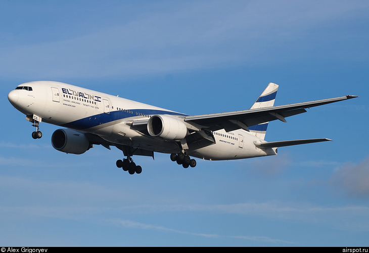 Boeing 777-258/ER, Авиалайнеры, El Al Israel Airlines, 4X-ECB, (cn 30832/325)