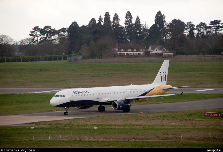 Airbus A321-200, Авиалайнеры, Monarch Airlines, G-OZBI, (cn 2234)