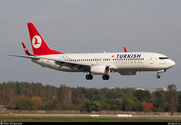 Boeing 737-800, Авиалайнеры, Turkish Airlines, TC-JHC, (cn 35742/2708)